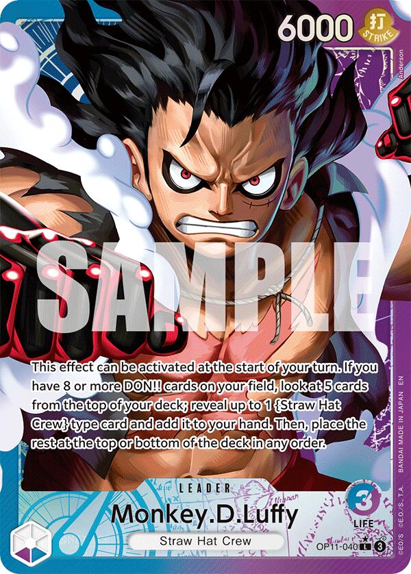 Monkey.D.Luffy (040) (Alternate Art) [A Fist of Divine Speed] Bandai