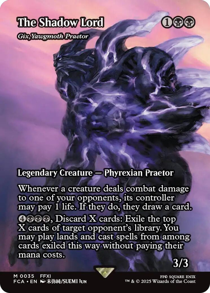 The Shadow Lord - Gix, Yawgmoth Praetor (Showcase) [FINAL FANTASY : Through the Ages] Magic: The Gathering
