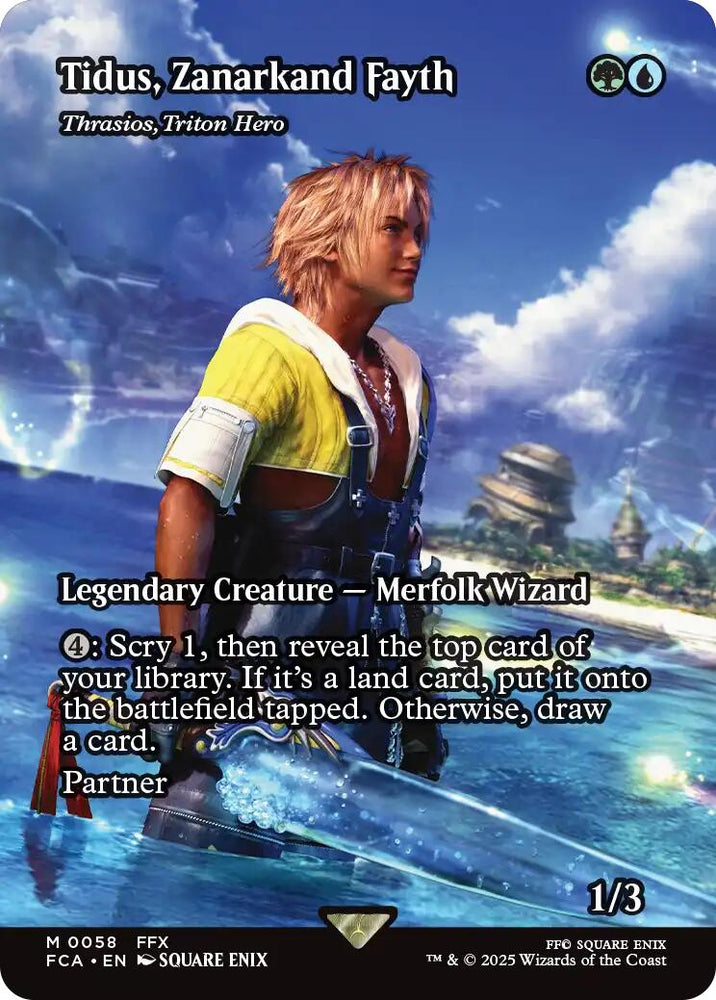 Tidus, Zanarkand Fayth - Thrasios, Triton Hero (Showcase) [FINAL FANTASY : Through the Ages] Magic: The Gathering