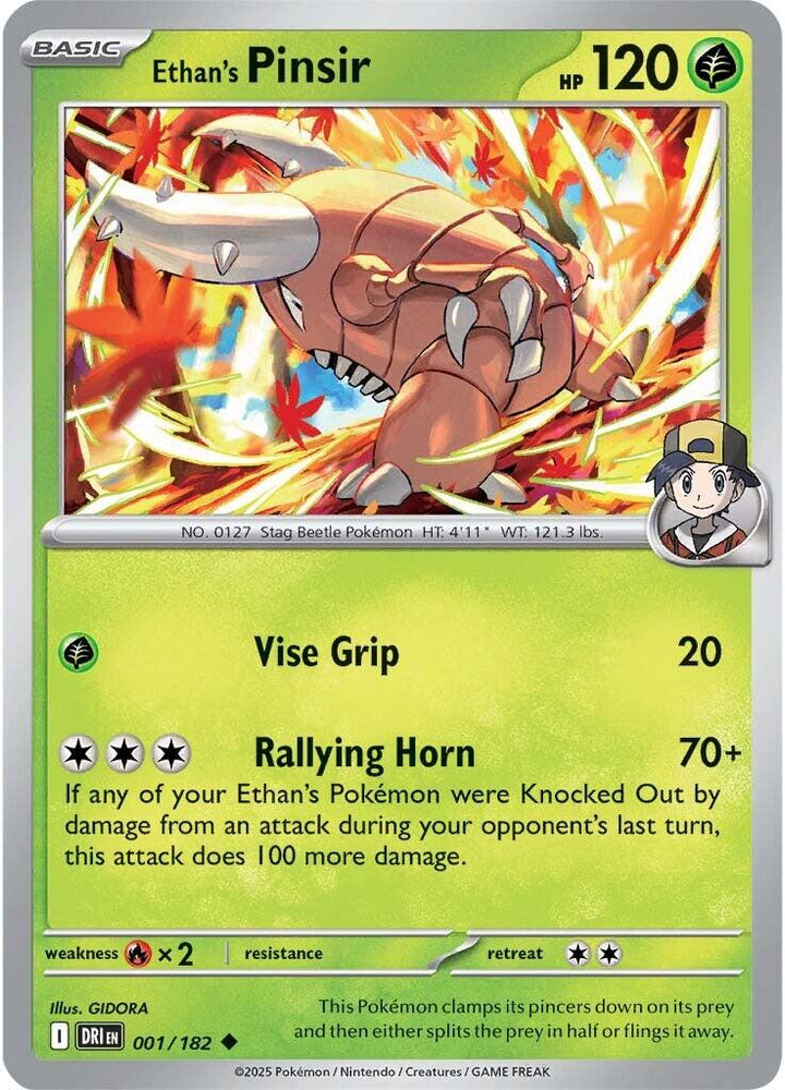 Ethan's Pinsir (001/182) [Scarlet & Violet: Destined Rivals] Pokémon