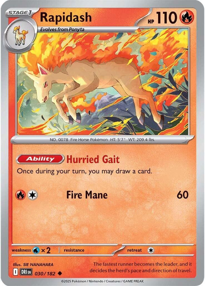 Rapidash (030/182) [Scarlet & Violet: Destined Rivals] Pokémon