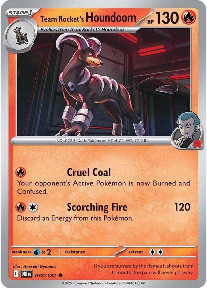 Team Rocket's Houndoom (038/182) [Scarlet & Violet: Destined Rivals] Pokémon