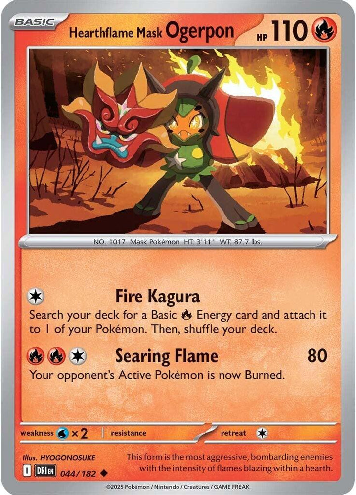 Hearthflame Mask Ogerpon (044/182) [Scarlet & Violet: Destined Rivals] Pokémon