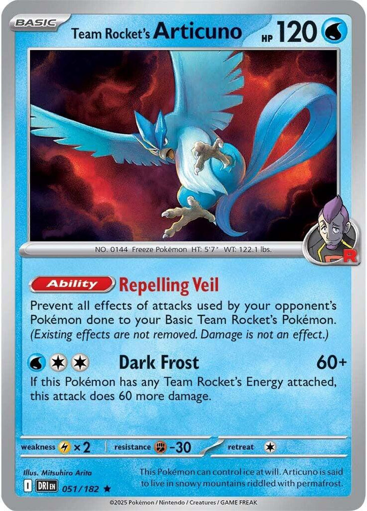Team Rocket's Articuno (051/182) [Scarlet & Violet: Destined Rivals] Pokémon