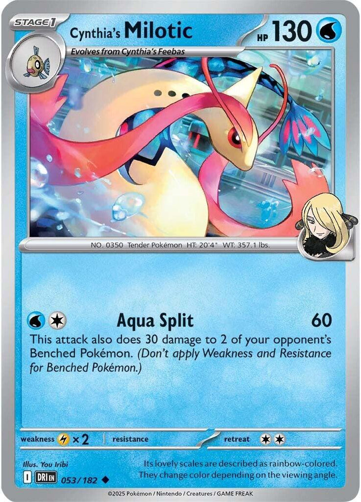 Cynthia's Milotic (053/182) [Scarlet & Violet: Destined Rivals] Pokémon