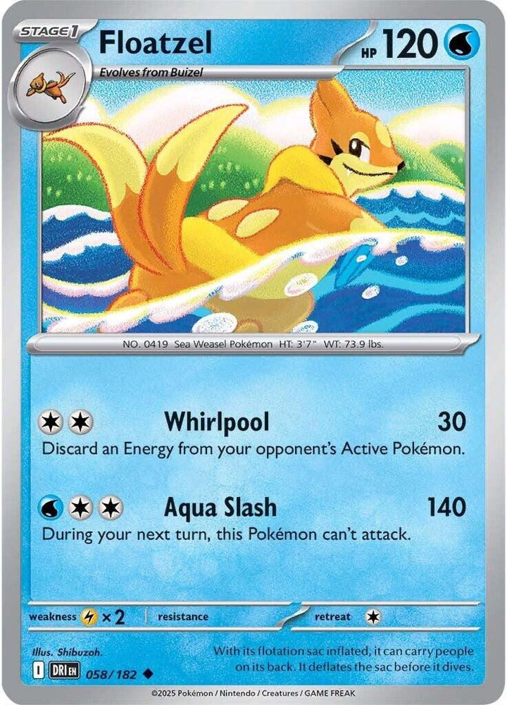 Floatzel (058/182) [Scarlet & Violet: Destined Rivals] Pokémon
