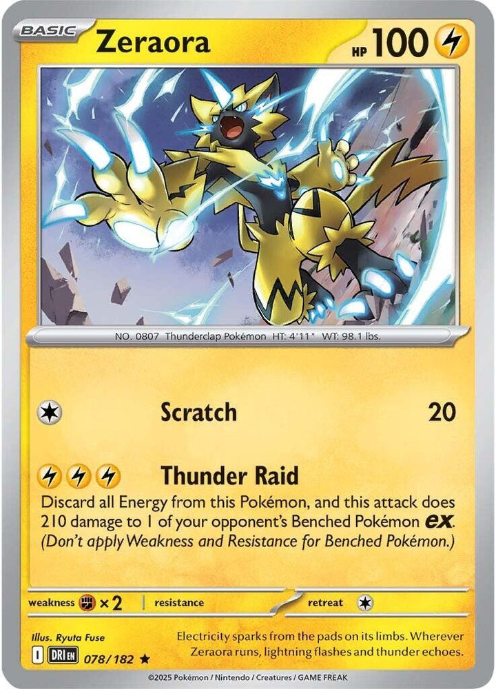 Zeraora (078/182) [Scarlet & Violet: Destined Rivals] Pokémon