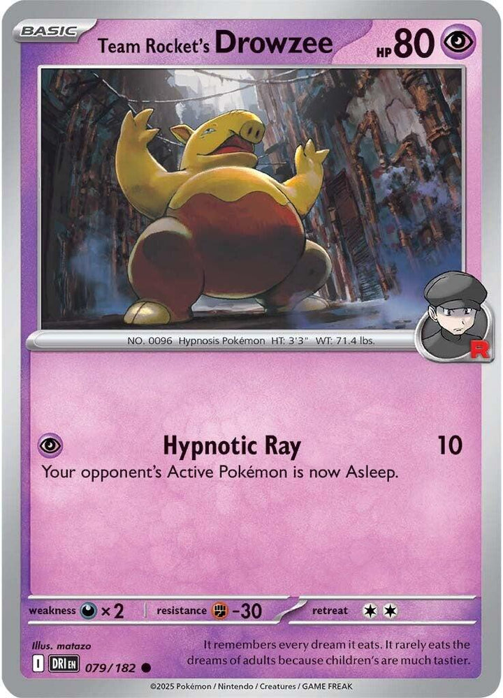 Team Rocket's Drowzee (079/182) [Scarlet & Violet: Destined Rivals] Pokémon