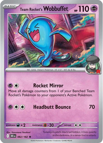 Team Rocket's Wobbuffet (082/182) [Scarlet & Violet: Destined Rivals] Pokémon
