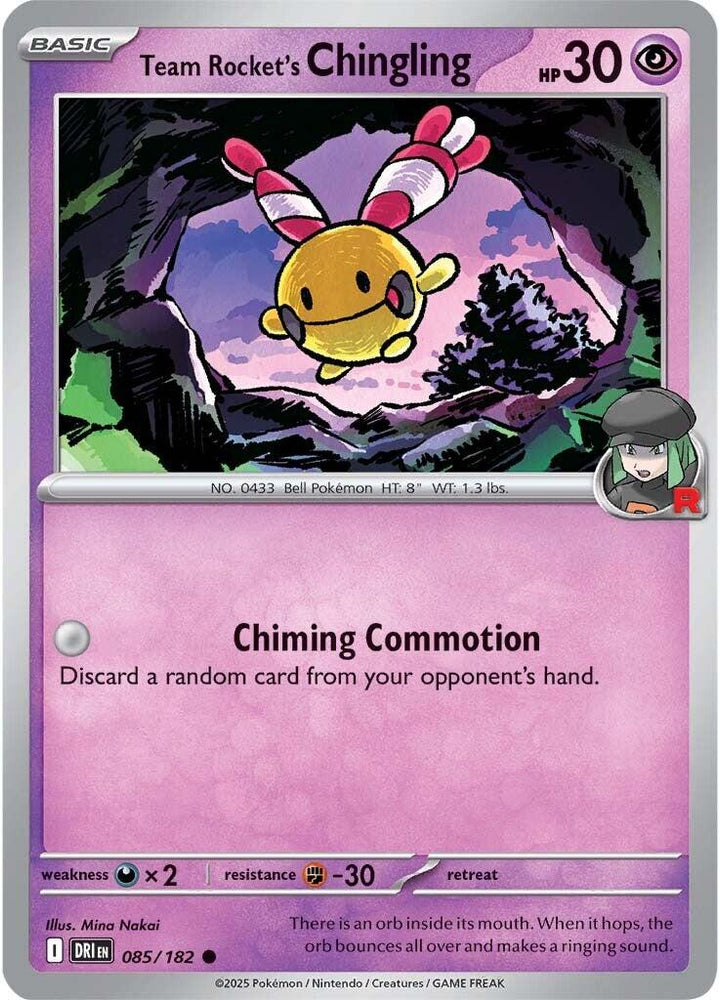 Team Rocket's Chingling (085/182) [Scarlet & Violet: Destined Rivals] Pokémon