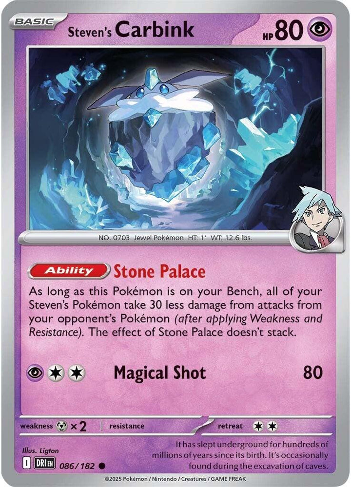 Steven's Carbink (086/182) [Scarlet & Violet: Destined Rivals] Pokémon