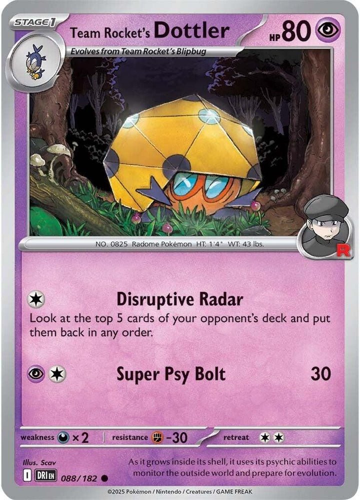 Team Rocket's Dottler (088/182) [Scarlet & Violet: Destined Rivals] Pokémon