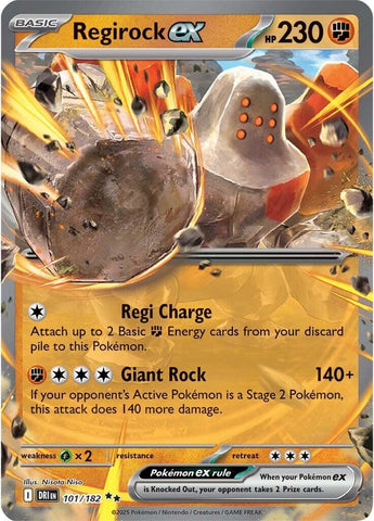 Regirock ex (101/182) [Scarlet & Violet: Destined Rivals] Pokémon