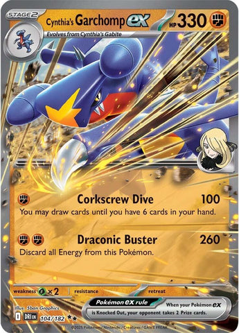 Cynthia's Garchomp ex (104/182) [Scarlet & Violet: Destined Rivals] Pokémon