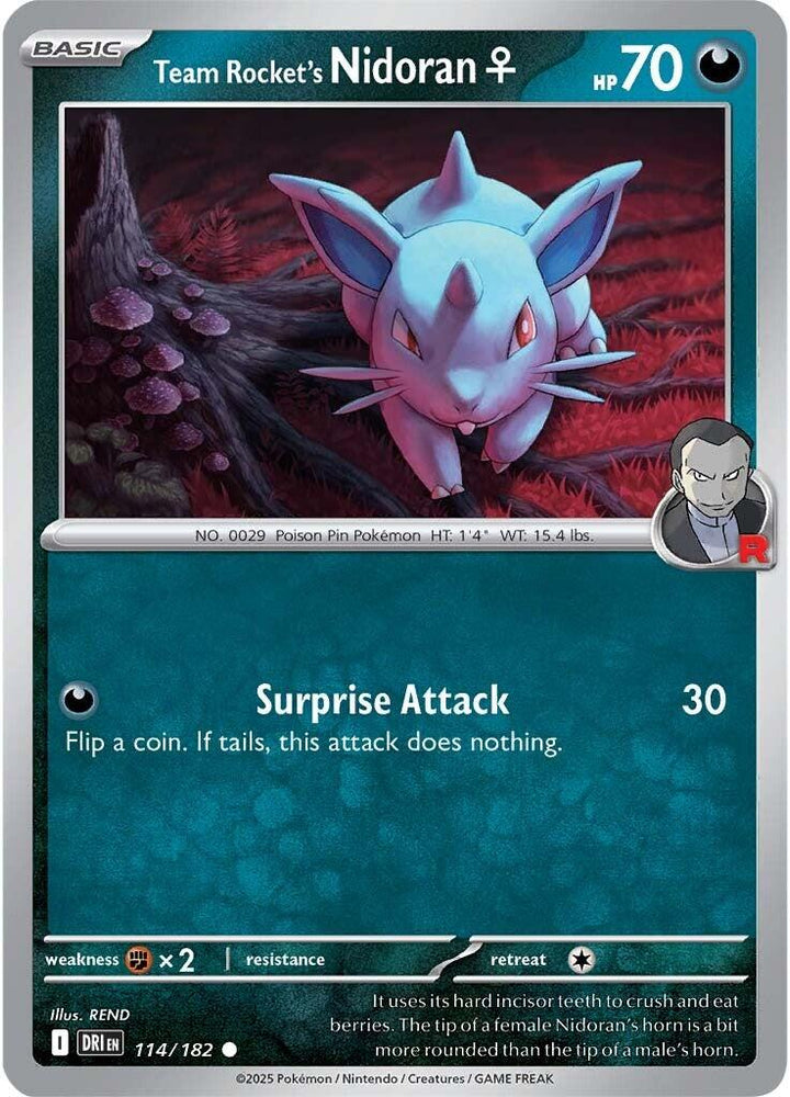 Team Rocket's Nidoran (114/182) [Scarlet & Violet: Destined Rivals] Pokémon