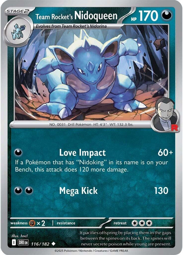 Team Rocket's Nidoqueen (116/182) [Scarlet & Violet: Destined Rivals] Pokémon