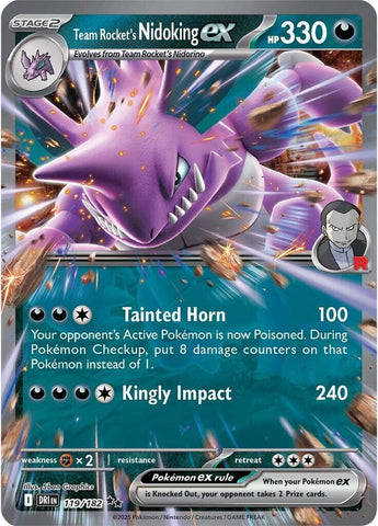Team Rocket's Nidoking ex (119/182) [Scarlet & Violet: Destined Rivals] Pokémon