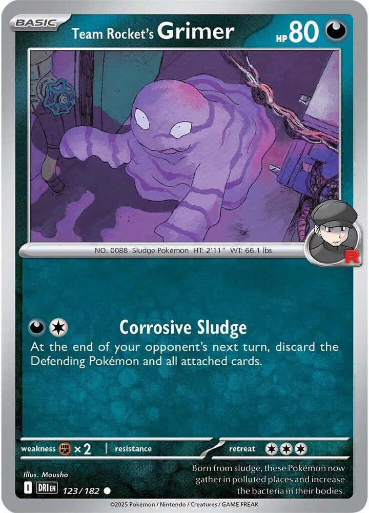 Team Rocket's Grimer (123/182) [Scarlet & Violet: Destined Rivals] Pokémon