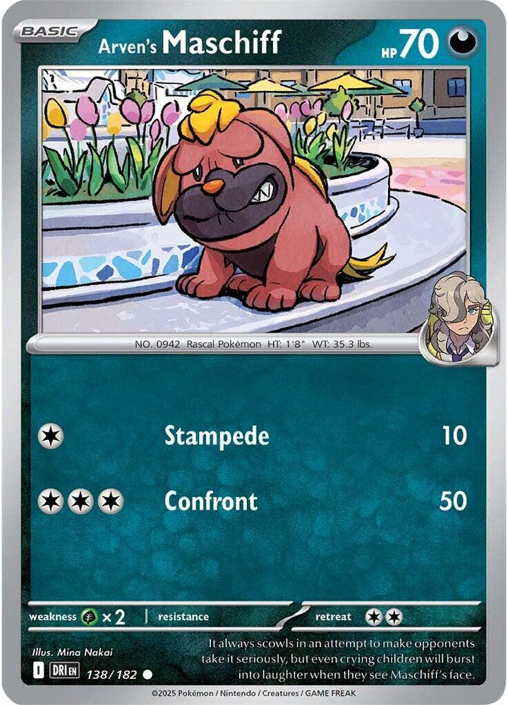 Arven's Maschiff (138/182) [Scarlet & Violet: Destined Rivals] Pokémon