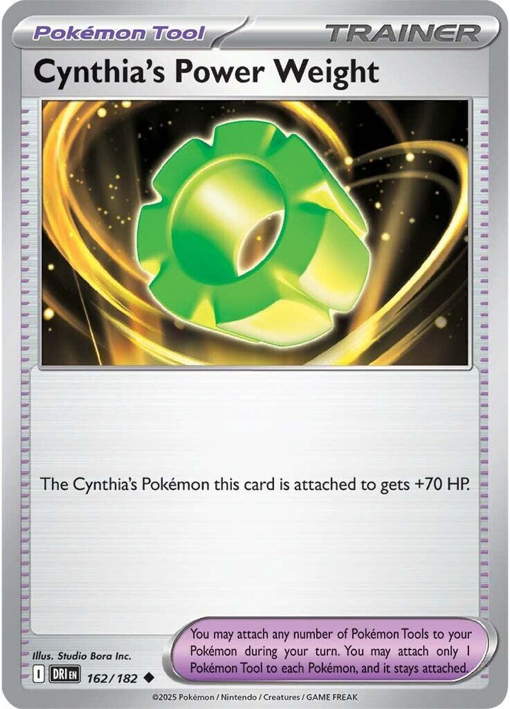 Cynthia's Power Weight (162/182) [Scarlet & Violet: Destined Rivals] Pokémon
