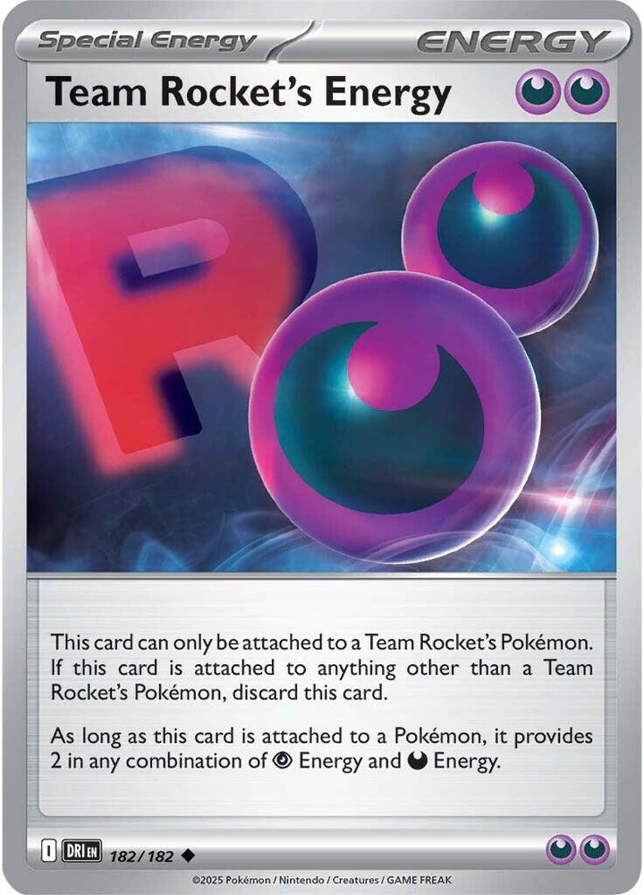 Team Rocket's Energy (182/182) [Scarlet & Violet: Destined Rivals] Pokémon