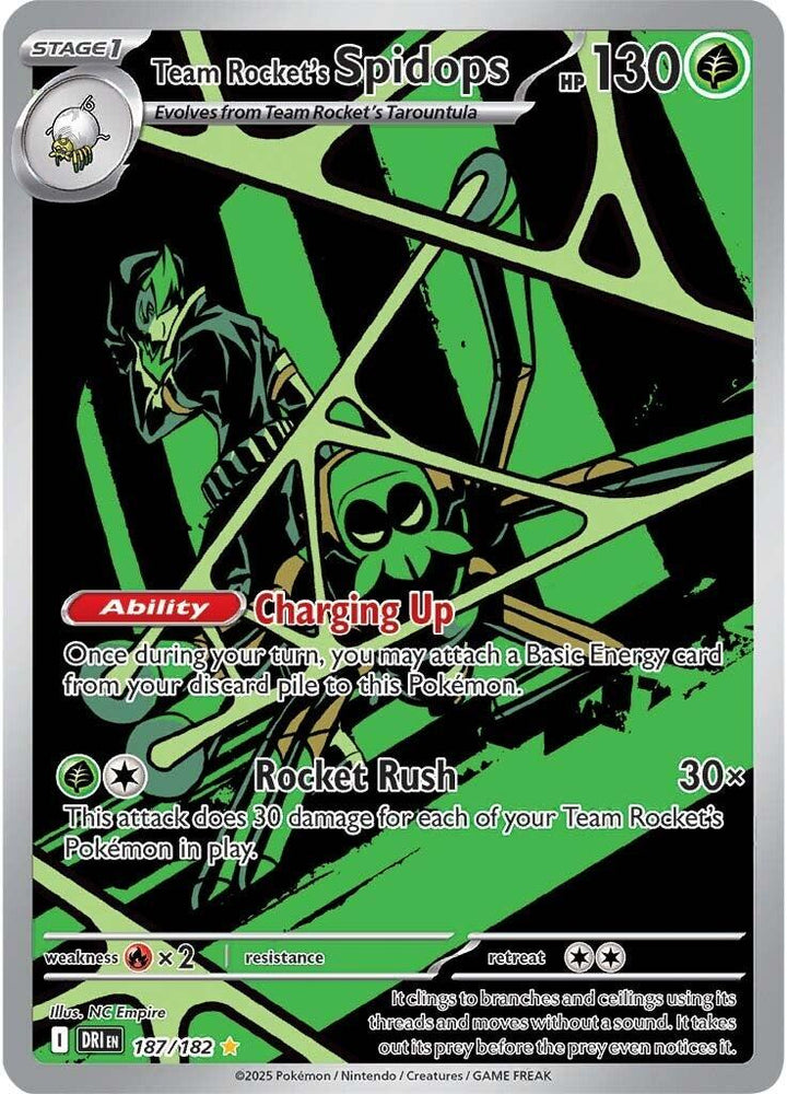 Team Rocket's Spidops (187/182) [Scarlet & Violet: Destined Rivals] Pokémon
