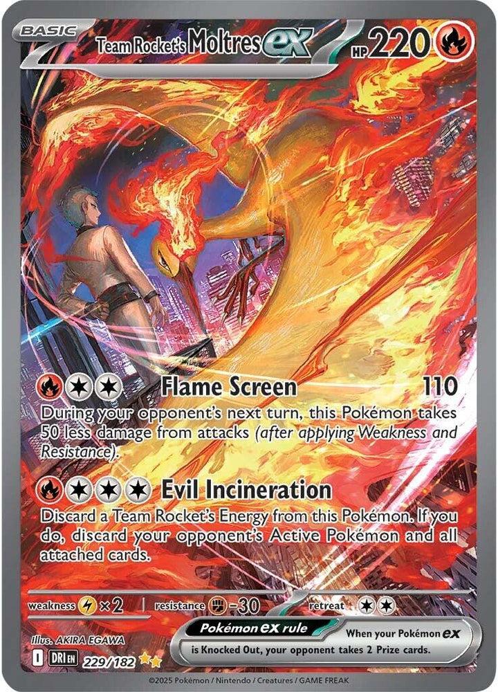 Team Rocket's Moltres ex (229/182) [Scarlet & Violet: Destined Rivals] Pokémon