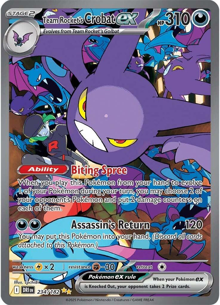 Team Rocket's Crobat ex (234/182) [Scarlet & Violet: Destined Rivals] Pokémon