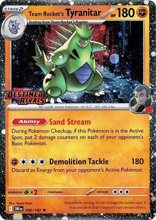 Team Rocket's Tyranitar (096/182) (Destined Rivals Stamp) [Scarlet & Violet: Destined Rivals] Pokémon