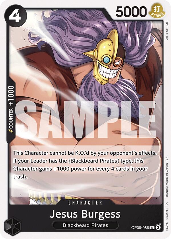 Jesus Burgess (Reprint) [Starter Deck: Black Marshall.D.Teach] Bandai