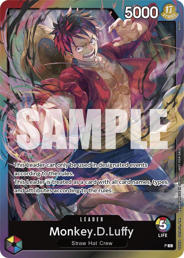 Monkey.D.Luffy (A Fist of Divine Speed Release Event Leader) [One Piece Promotion Cards] Bandai