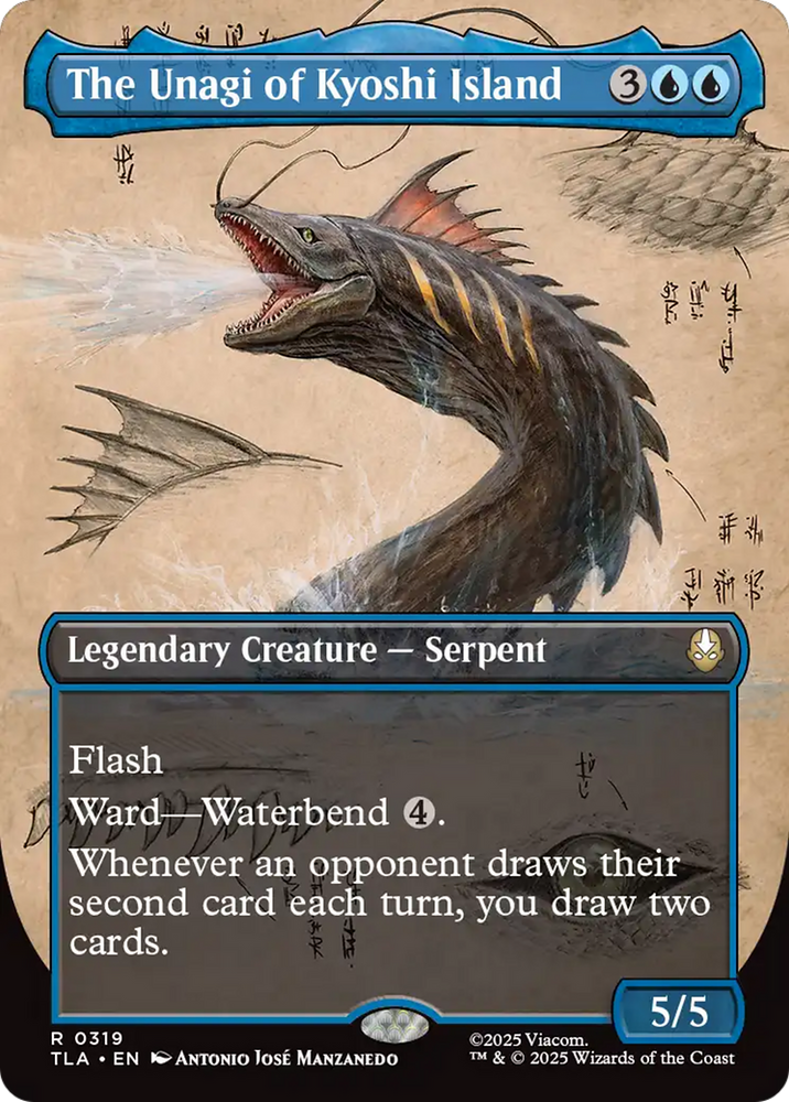 The Unagi of Kyoshi Island (Borderless) [Avatar: The Last Airbender] Magic: The Gathering