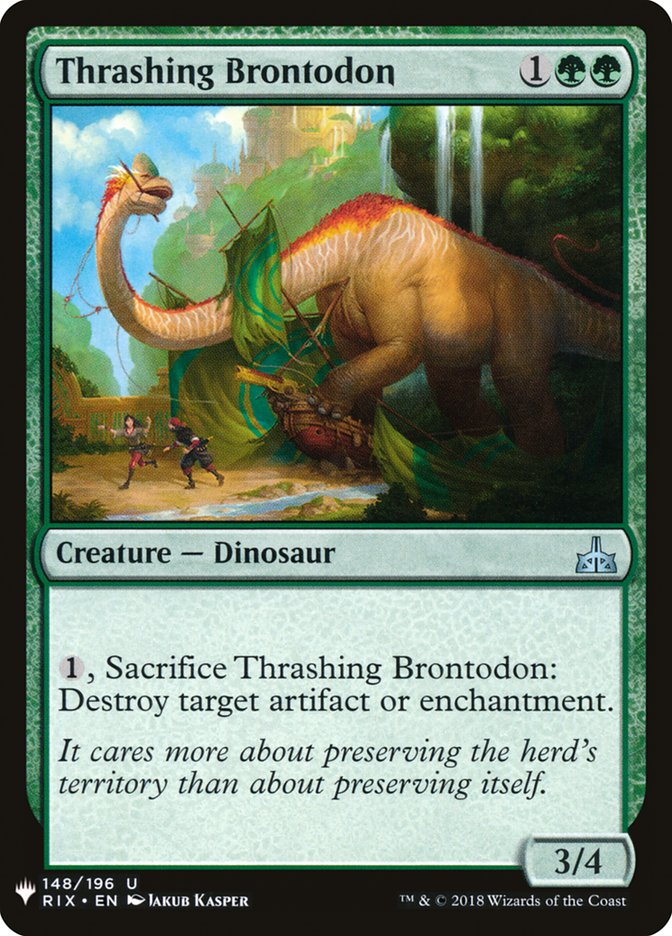 Thrashing Brontodon [Mystery Booster] Magic: The Gathering