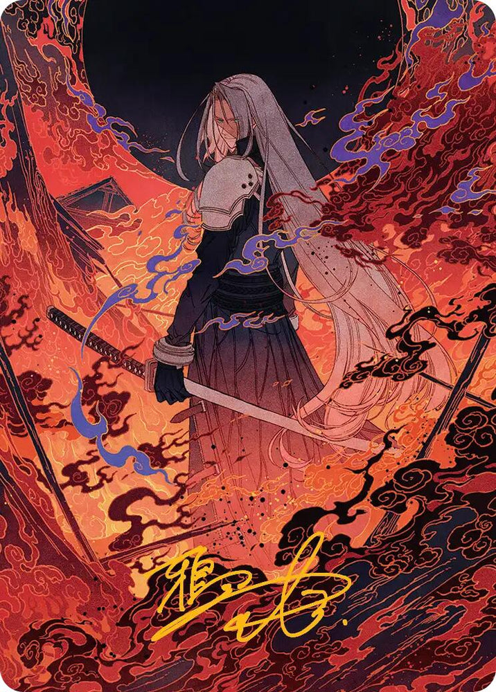 Nibelheim Aflame Art Card (Gold-Stamped Signature) [FINAL FANTASY Art Series] Magic: The Gathering