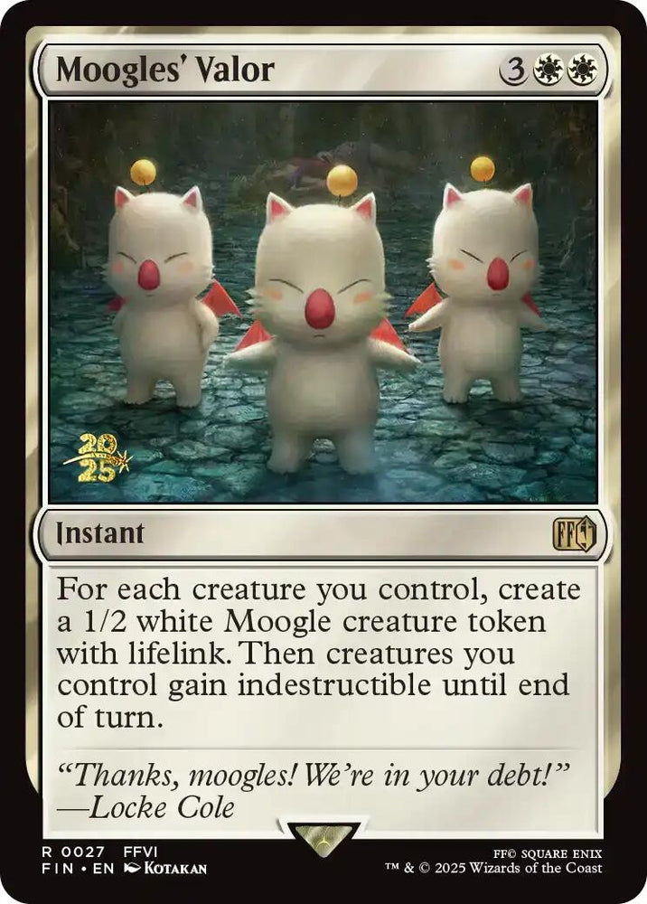 Moogles' Valor [FINAL FANTASY Prerelease Promo] Magic: The Gathering