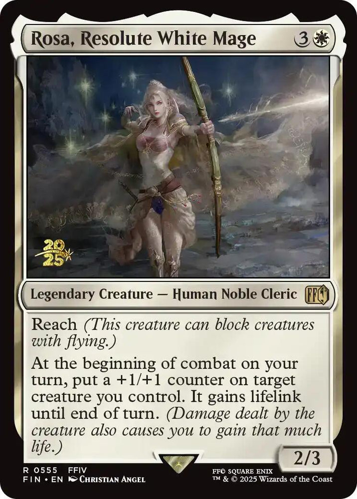 Rosa, Resolute White Mage [FINAL FANTASY Prerelease Promo] Magic: The Gathering