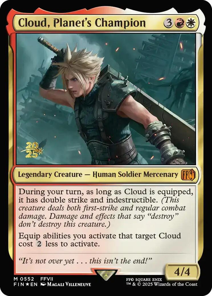Cloud, Planet's Champion [FINAL FANTASY Prerelease Promo] Magic: The Gathering