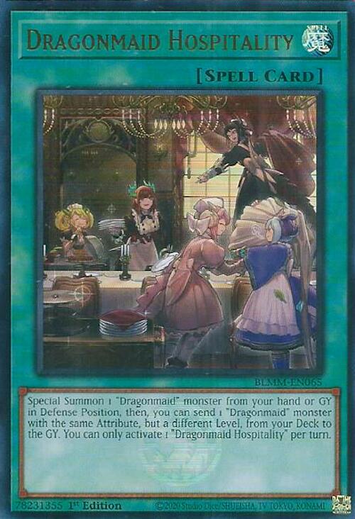 Dragonmaid Hospitality [BLMM-EN065] Ultra Rare Yu-Gi-Oh!