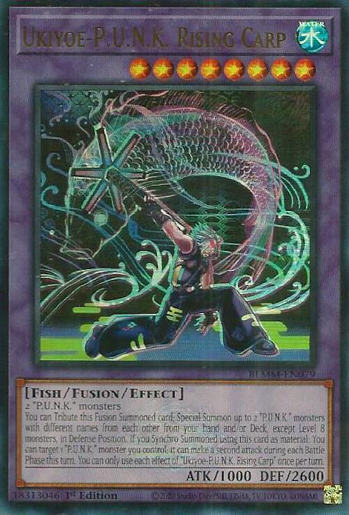 Ukiyoe-P.U.N.K. Rising Carp [BLMM-EN079] Ultra Rare Yu-Gi-Oh!