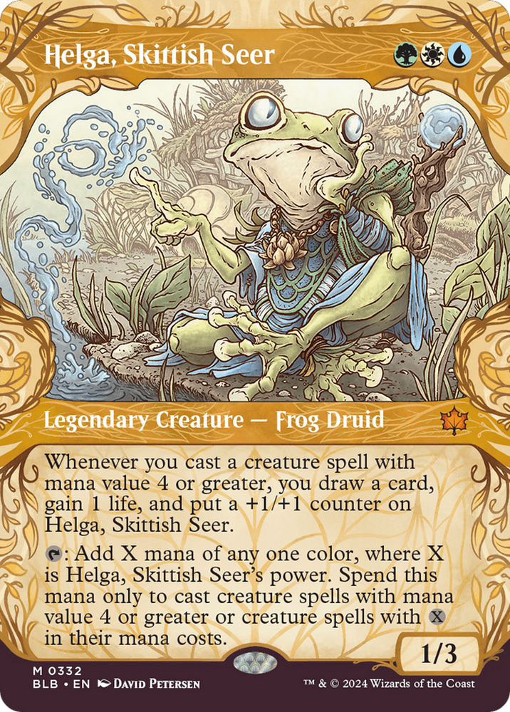 Helga, Skittish Seer (Showcase) [Bloomburrow] Magic: The Gathering