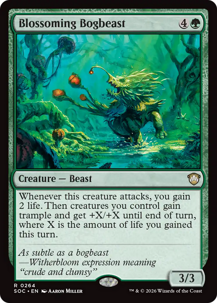 Blossoming Bogbeast [Secrets of Strixhaven Commander] Magic: The Gathering