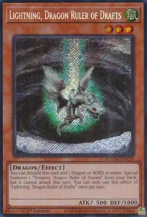 Lightning, Dragon Ruler of Drafts [BLMM-EN124] Secret Rare Yu-Gi-Oh!