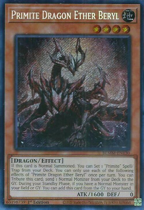 Primite Dragon Ether Beryl [BLMM-EN130] Secret Rare Yu-Gi-Oh!
