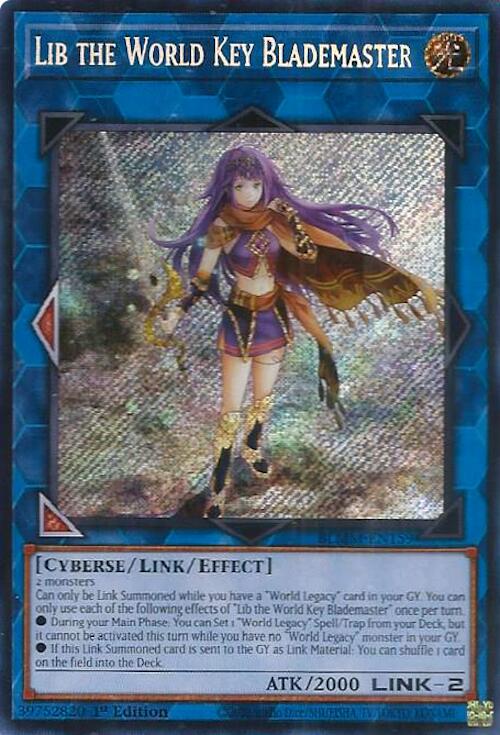 Lib the World Key Blademaster [BLMM-EN159] Secret Rare Yu-Gi-Oh!