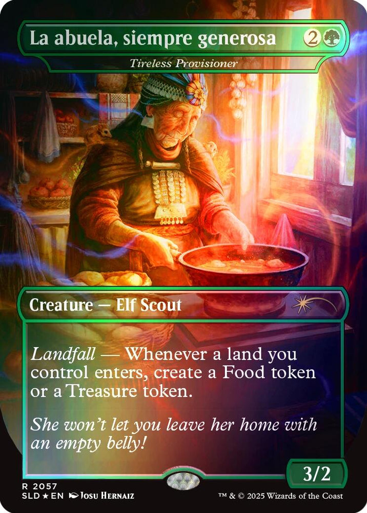 La abuela, siempre generosa - Tireless Provisioner (Rainbow Foil) [Secret Lair Drop Series] Magic: The Gathering