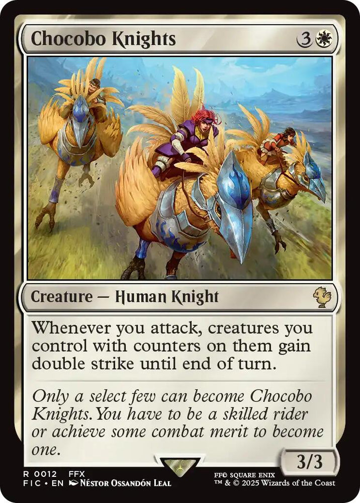 Chocobo Knights (Surge Foil) [FINAL FANTASY Commander] Magic: The Gathering
