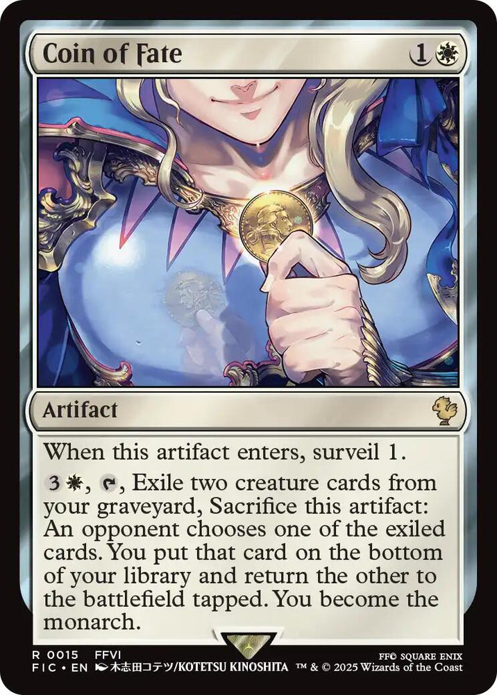 Coin of Fate (Surge Foil) [FINAL FANTASY Commander] Magic: The Gathering