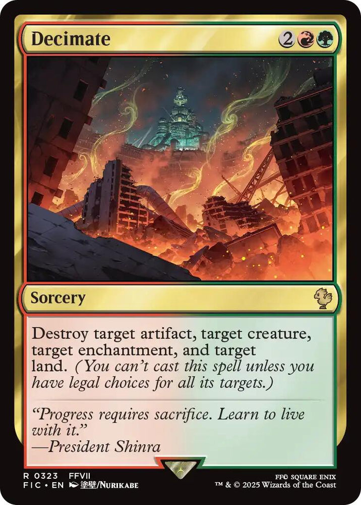 Decimate (Surge Foil) [FINAL FANTASY Commander] Magic: The Gathering