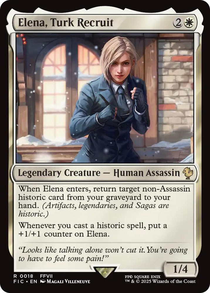 Elena, Turk Recruit (Surge Foil) [FINAL FANTASY Commander] Magic: The Gathering