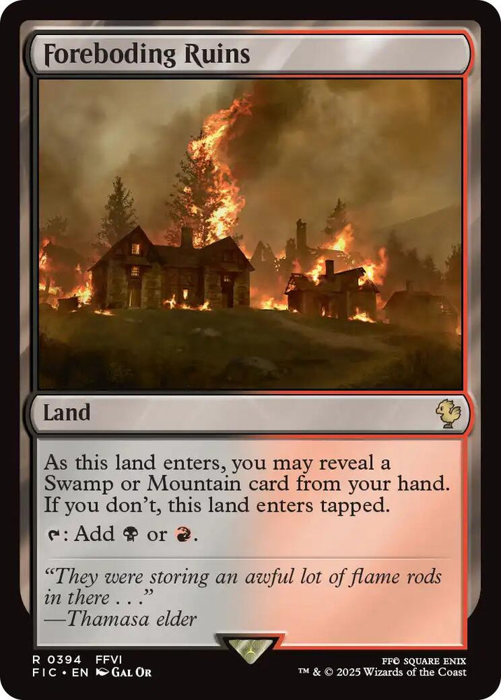 Foreboding Ruins (Surge Foil) [FINAL FANTASY Commander] Magic: The Gathering